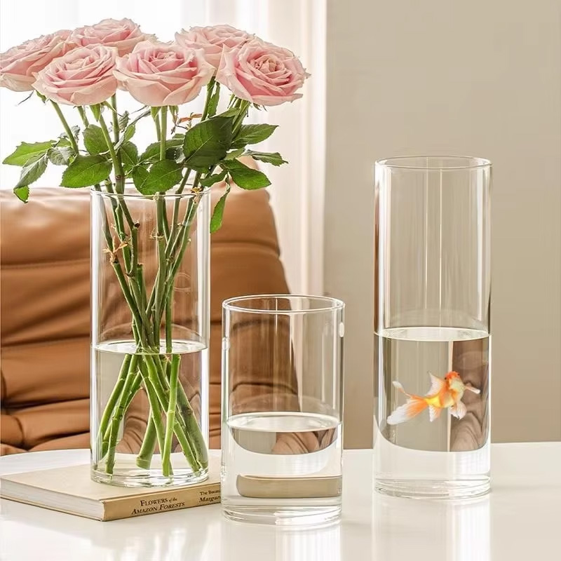 Hydroponic Tower - Acrylic Clear Cylinder Flower Vase Unbreakable