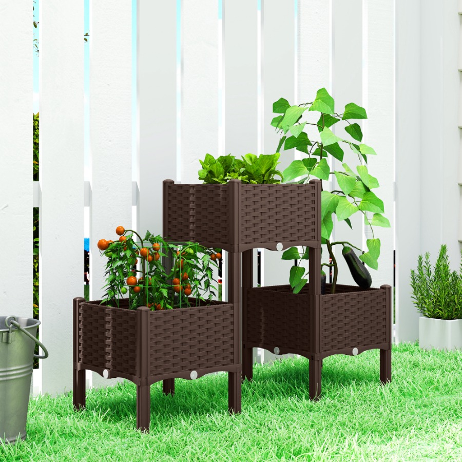 Plastic Raised Garden Bed with - Self Watering Planter recension och pris