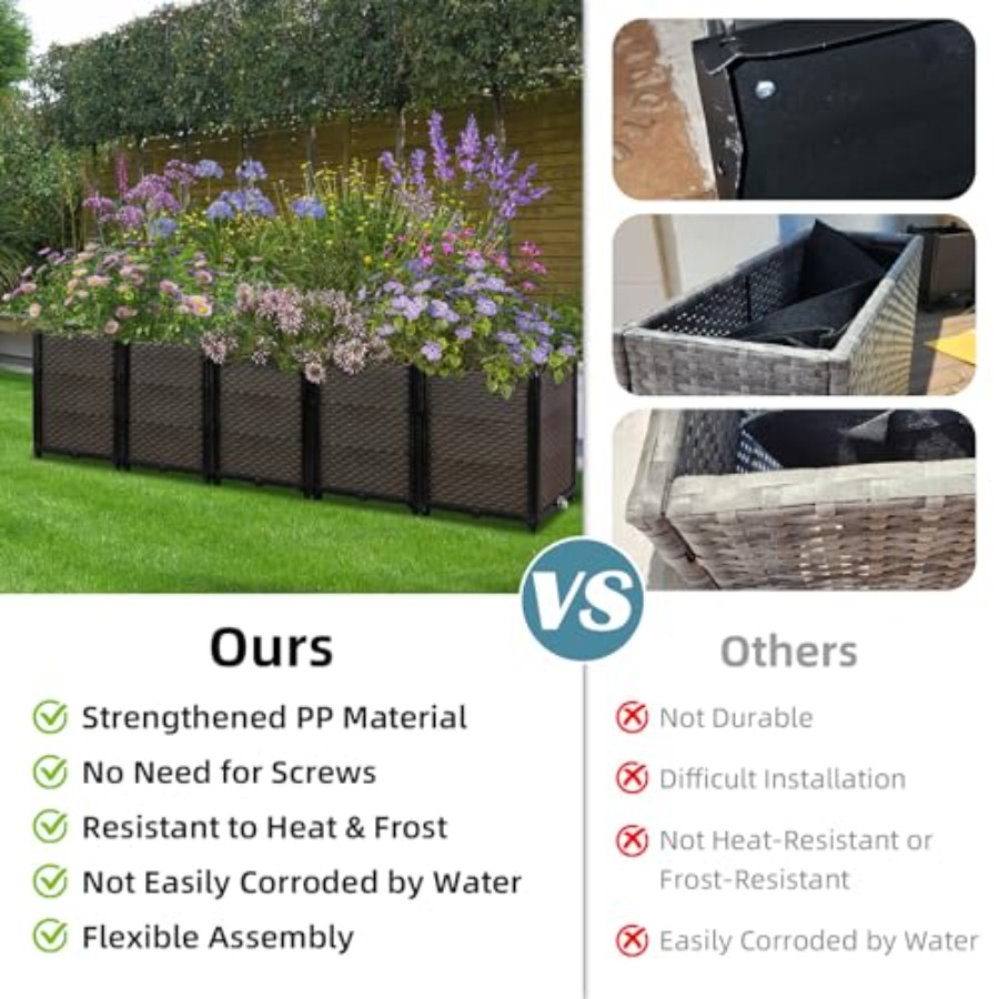 Outdoor self-watering raised p - Self Watering Planter recension och pris