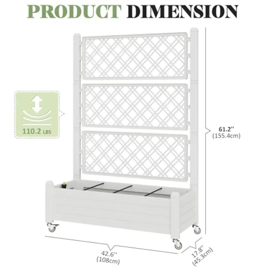 Trellis Raised Garden Bed, Sel - Self Watering Planter recension och pris