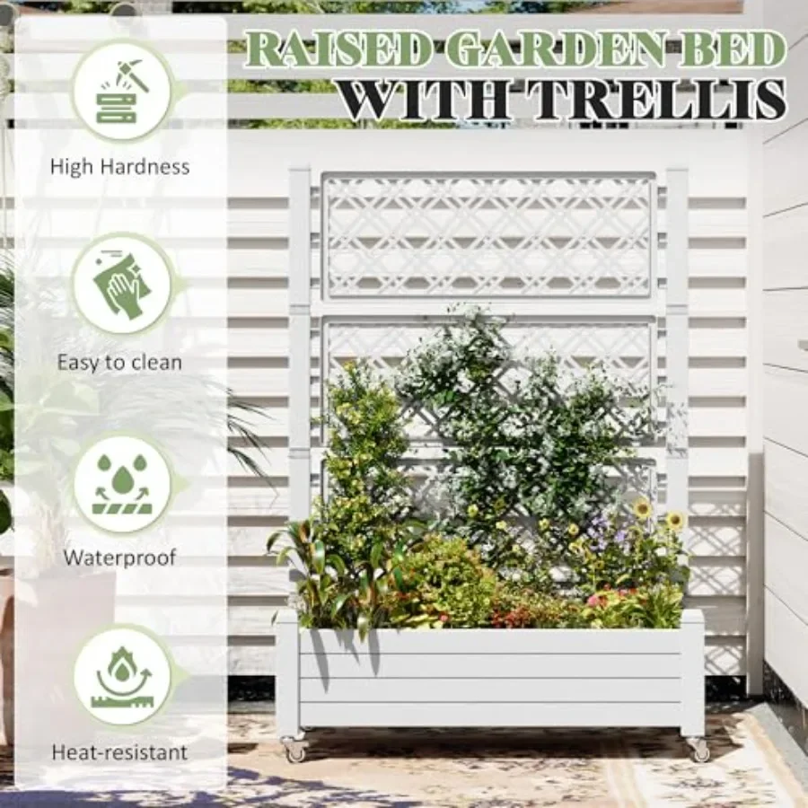 Trellis Raised Garden Bed, Sel - Self Watering Planter recension och pris