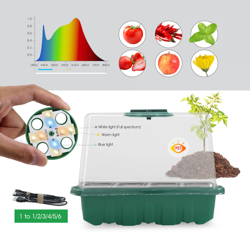 LED Nursery Pots with Grow Lig - Grow Light Led recension och pris