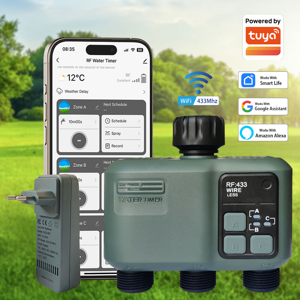 Tuya Wifi+RF433 3-outlet Water - Smart Garden Kit recension och pris